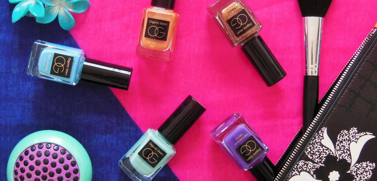 Organic Glam nail polish flatlay featured FreshBeautyFix