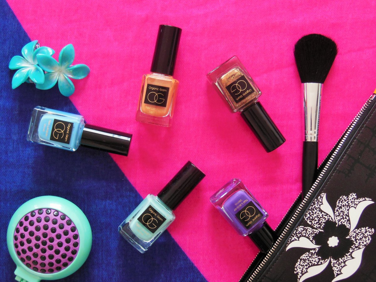 Organic Glam Nail Polish flatlay FreshBeautyFix