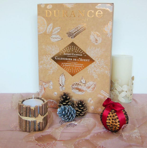 Durance advent calendar with Christmas decorations