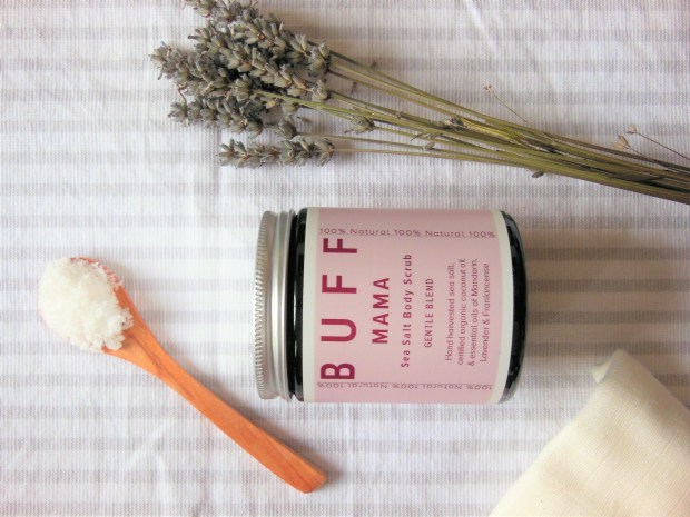 Buff Mama Body Scrub with salt and lavender