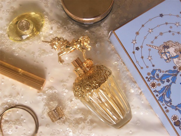 Unicorn gold fragrance bottle