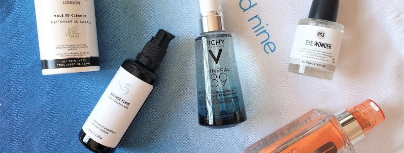 Anti pollution skincare flatlay on canvas bag