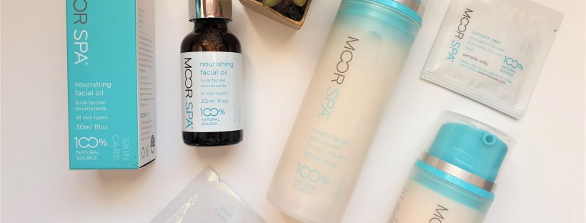 Moor Spa skincare review flatlay