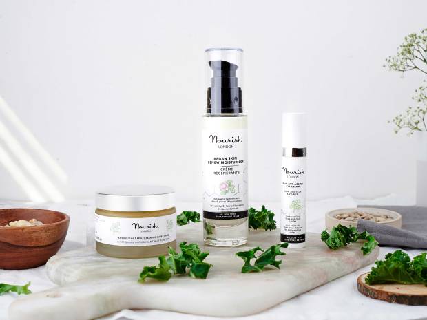 Nourish skincare products groupshot