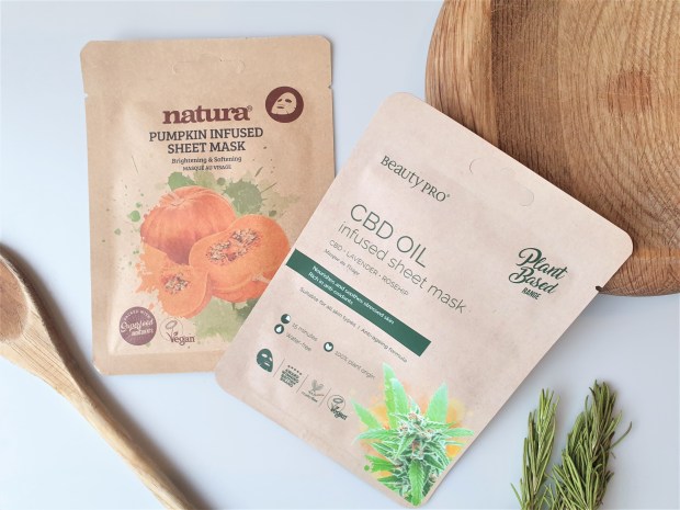 Pumpkin and CBD oil infused sheet masks
